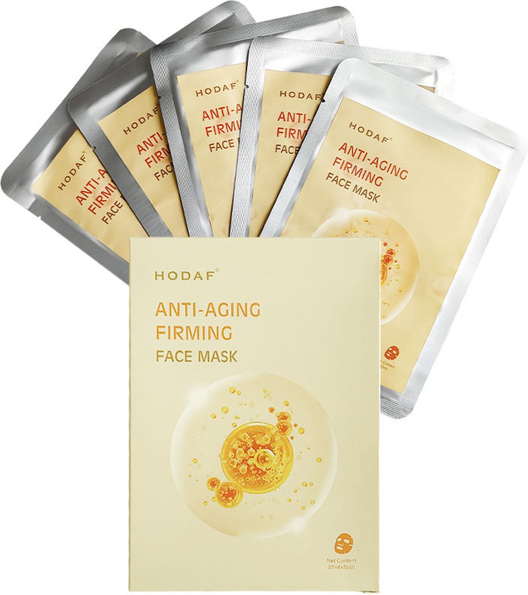 HODAF Anti Aging Firming Face Mask | 5 stuks | Gezichtsmasker