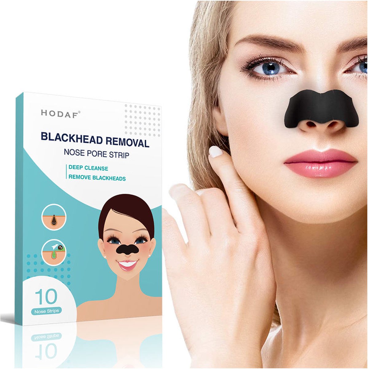 HODAF Nose Pore Strips (10 stuks) | Mee-eter verwijderen