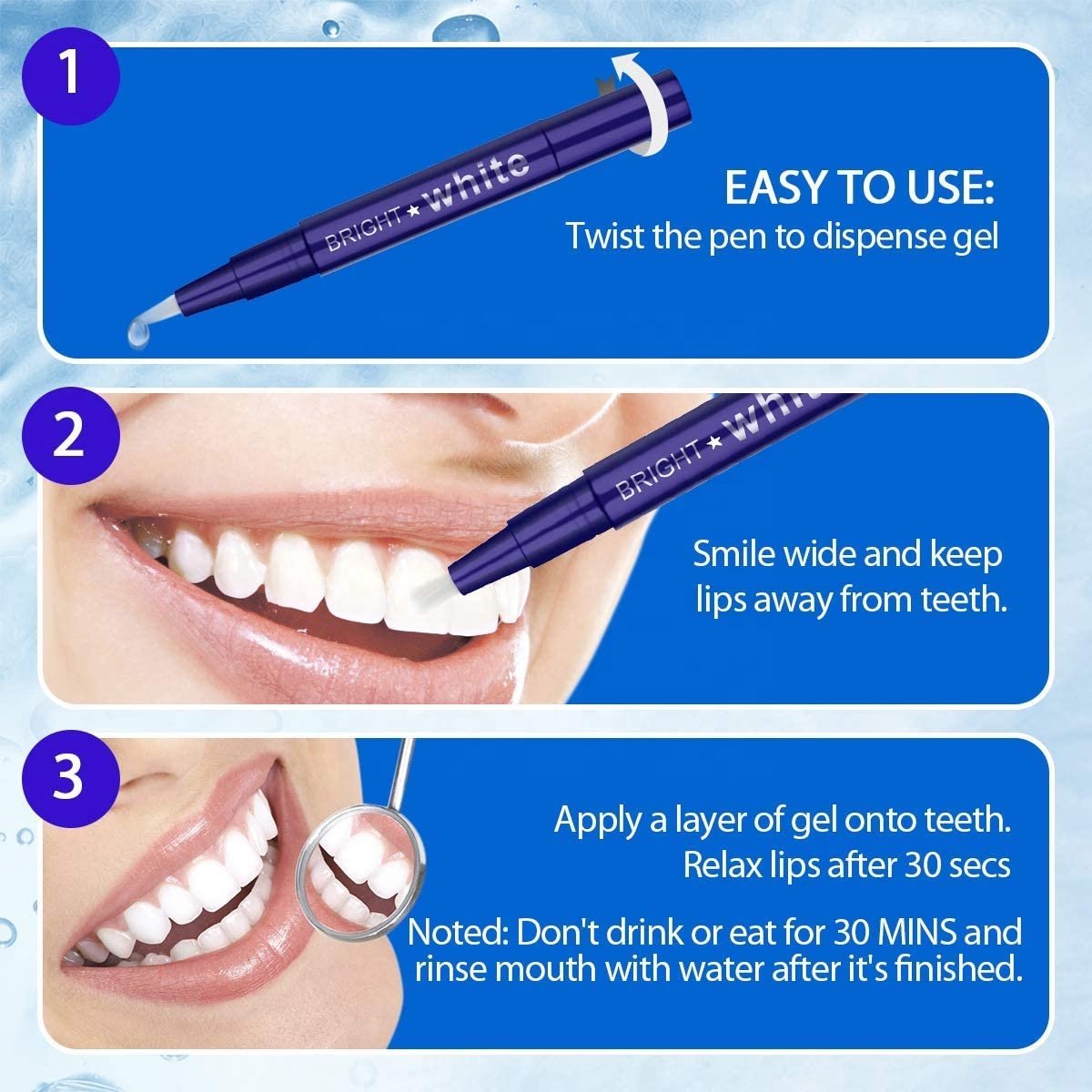 Teeth Whitening Pen | Tanden bleken pen | Witte tanden | 4 stuks