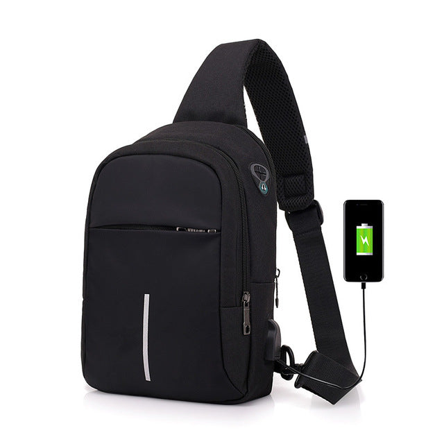 Schouder tas met USB oplader