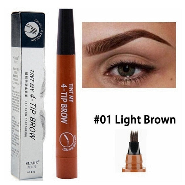 Wenkbrauw Waterproof Pen Microblading- 4 kleuren